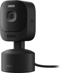 Blink - Mini Pan-Tilt 2K+ (newest model), rotating indoor plug-in security camera, 2K video, Auto Tracking, 360° view - Black