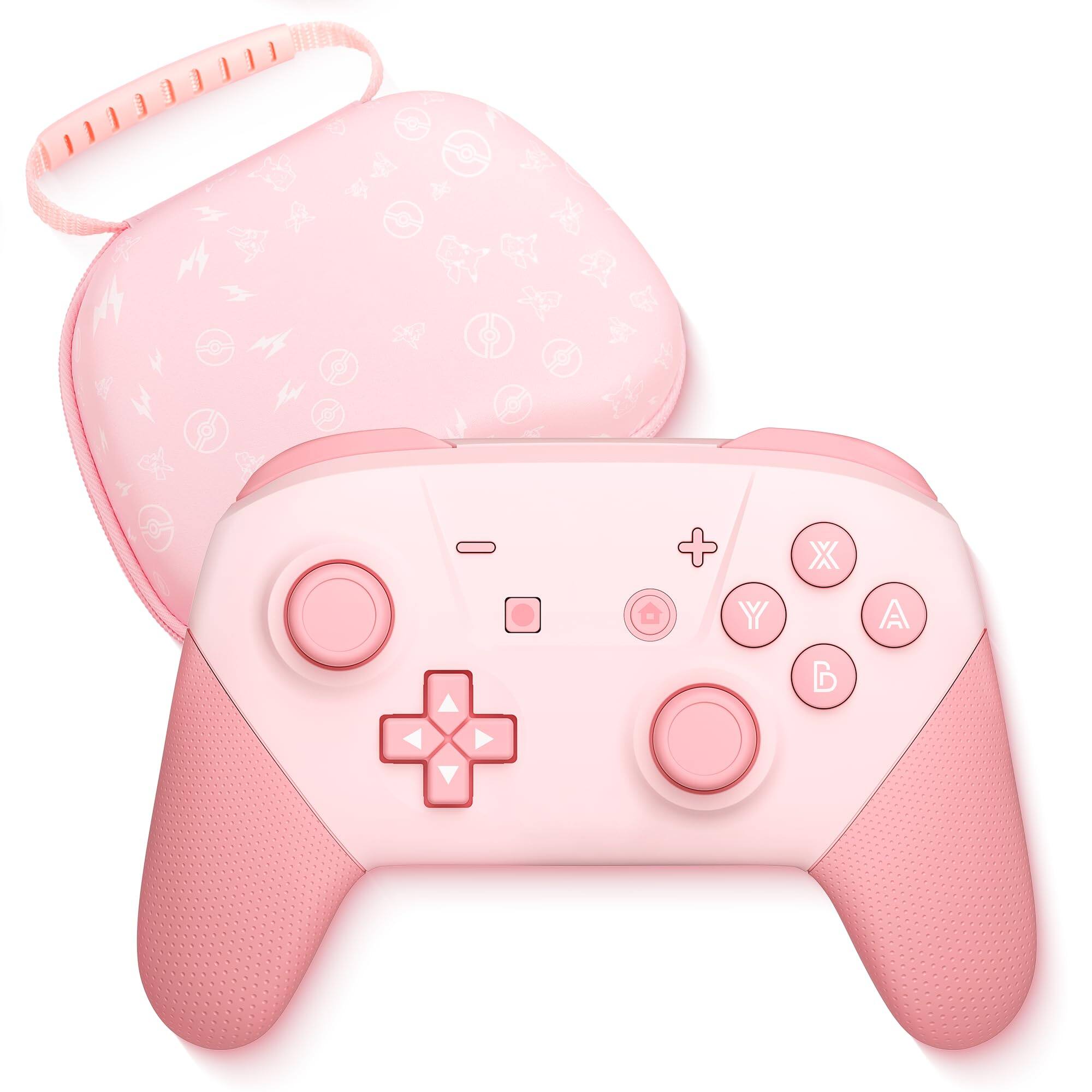 Front. Reds Spade - Pro Controller Wireless Controllers With Carrying Storage Case Upgraded Gamepad Remote Replacement For - Pink.