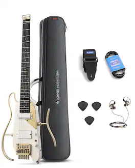 Donner music - Donner HUSH™ X PRO Electric Guitar White-Luxe