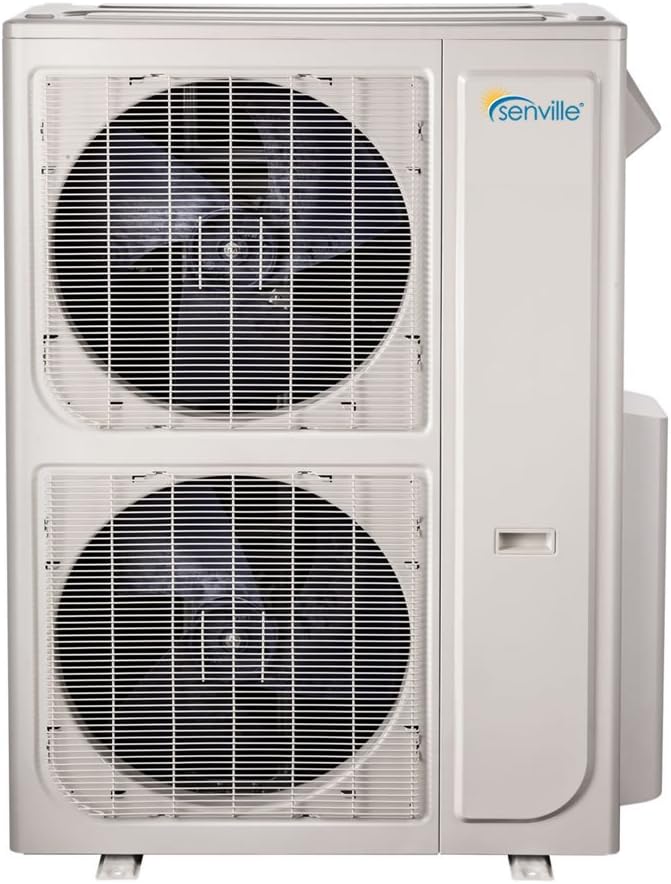 Back. Senville - 48000 BTU Dual Zone Mini Split Air Conditioner - Heat Pump - SENA/48HF/D - White.