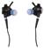 Front Standard. Denon - Urban Raver Earbud Headphones - Black/Silver.
