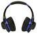 Front Standard. Denon - Urban Raver On-Ear Headphones - Black/Blue.