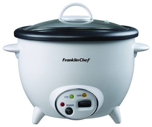 Front Standard. Franklin Chef - 12-Cup Rice Cooker - Arctic White.