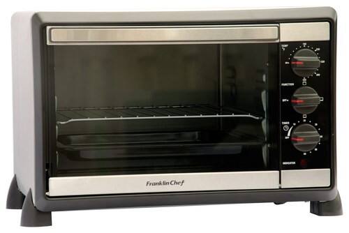 Front Standard. Franklin Chef - 8-Slice Toaster Oven - Black.