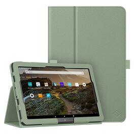 Kitcheniva - Slim Fit Folio Stand Case For Fire HD 10 And HD 10 Plus 11th Gen 2021 Sage Green - Twilight Blue