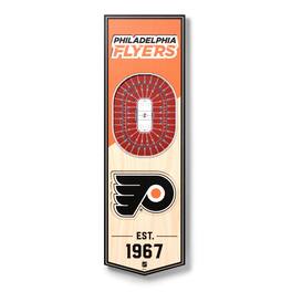 YouTheFan - Philadelphia Flyers 6'' x 19'' 3D StadiumView Banner - Multicolor