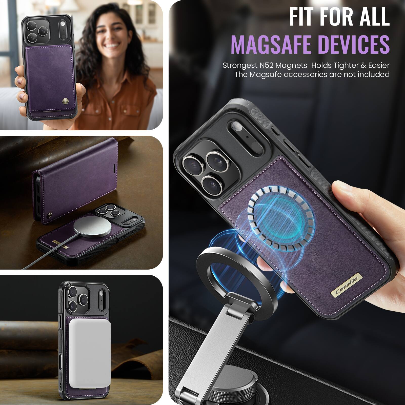 FIT FOR ALL MAGSAFE DEVICES

Strongest N52 Magnets Holds Tighter & Easier

The MagSafe accessories are not included

Coselila