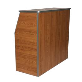 Flash Furniture - Amara 4' Maple Woodgrain Laminate Foldable Bar - Portable Event Bar - Brown