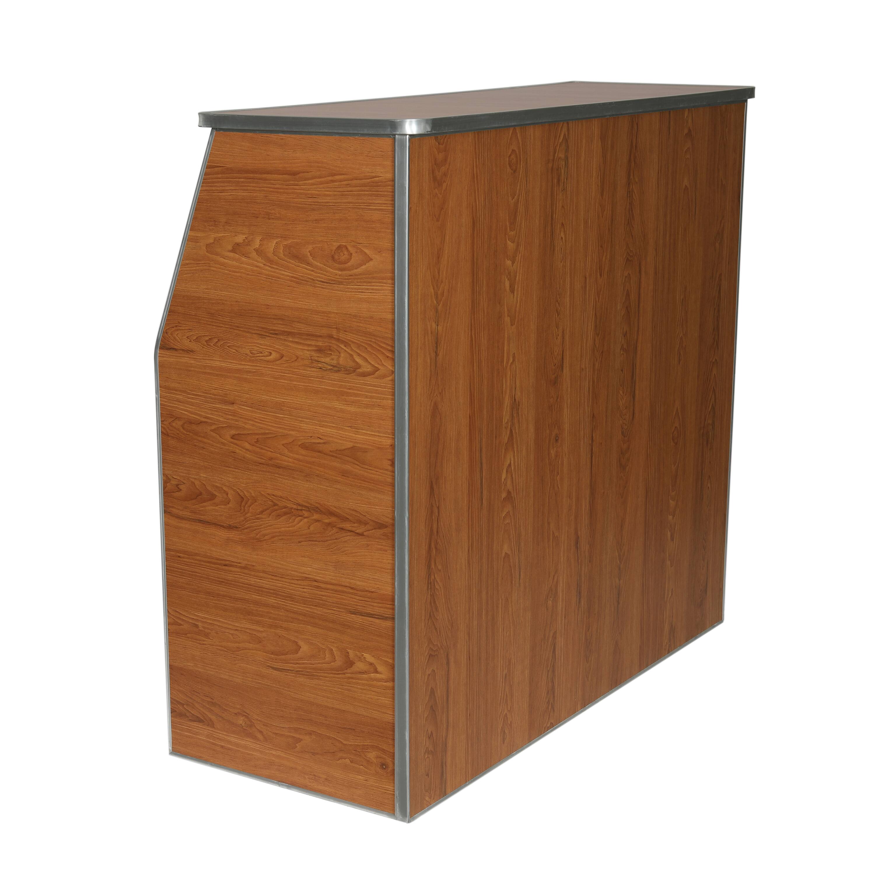 Front. Flash Furniture - Amara 4' Maple Woodgrain Laminate Foldable Bar - Portable Event Bar - Brown.