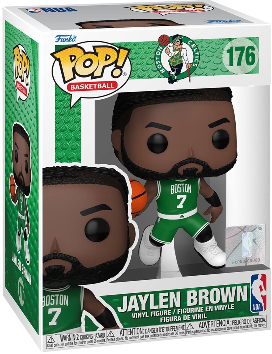 NBA Funko Pop! Basketball Tonke Celtics 176 Boston 7 PNN ABA JNILEEL NC000 00000 BROONT 170 Boston Jaylen Brown en Vinyle NBA Figure / Figurine 7 Vinyl De Vinil Figura Peligro de Asfixia. D'touffement. Advertencia: nios menores de 36 meses. Danger d'étouffement. Attention: de 36 mois. Partes pequeñas. Hazard. enfants de moins Warning: choking hazard. Not suitable for children under 36 months. Small parts. Not suitable for children under 36 months. Petites pieces. Ne convient pas aux