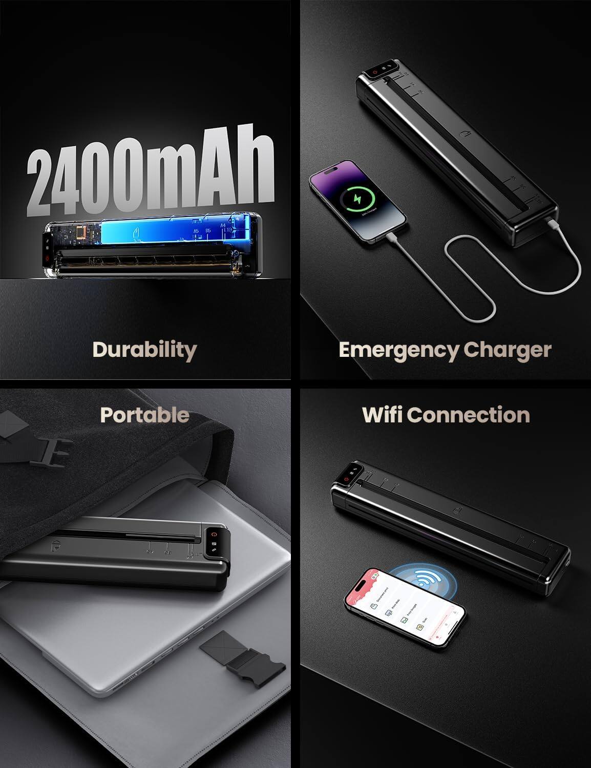 2400mAh
Durability
Emergency Charger
Portable
Wifi Connection