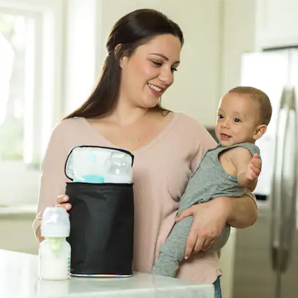 Front. J.L. Childress - J.L. Childress Tall TwoCOOL Breastmilk Cooler Bag – Iridescent, Insulated, Fits 2‑4 Bottles - Iridescent.