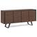 Front. Simpli Home - Lowry Large 4 Door Sideboard Buffet - Distressed Charcoal Brown.