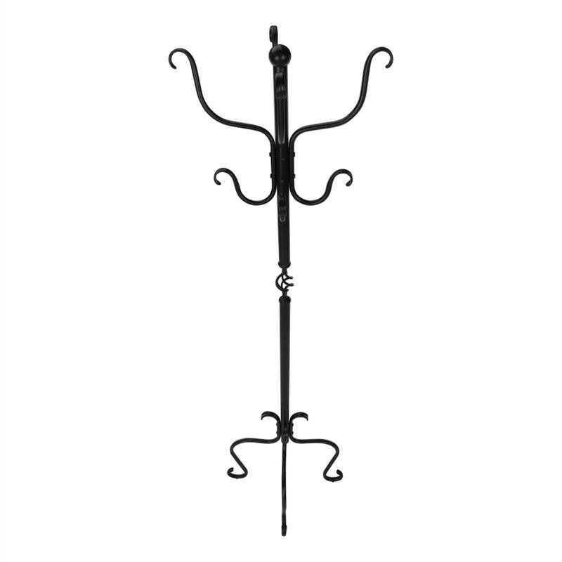 Alt View 4. ALEXOUN - Metal Hall Tree Coat Rack - 8 Hooks Freestanding Entryway Stand, 74" Transitional Bedroom Furniture, 1pc - Black.
