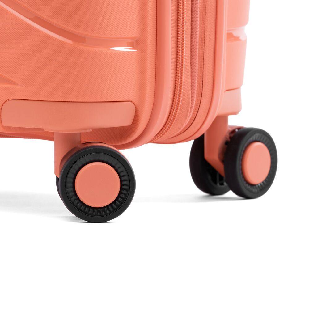 Back. Atlantic - Atlantic Luggage Hardside Expandable Carry On Spinner - Coral Orange.