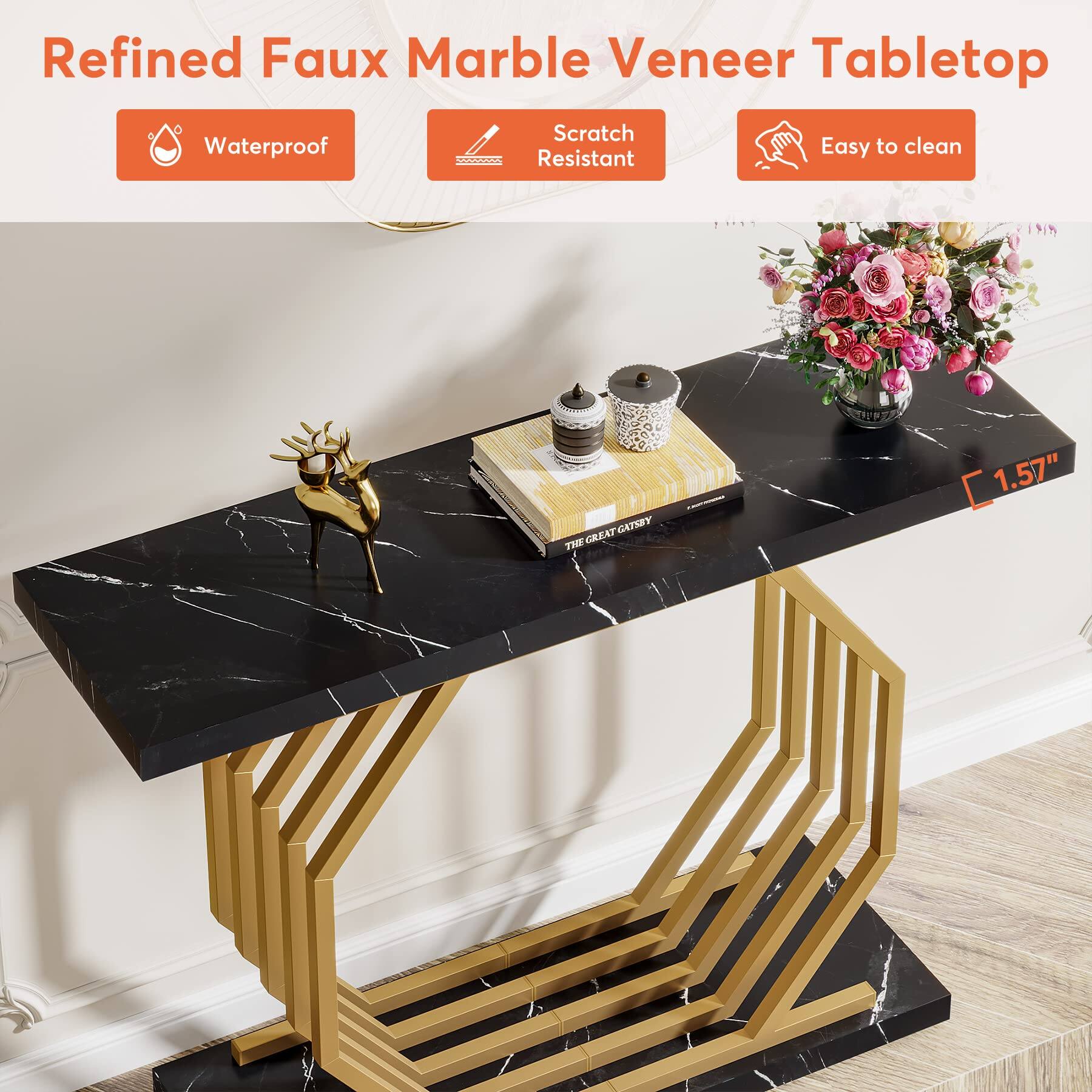 Refined Faux Marble Veneer Tabletop

Waterproof
Scratch Resistant
Easy to clean

GREAT GATSBY

1.57"