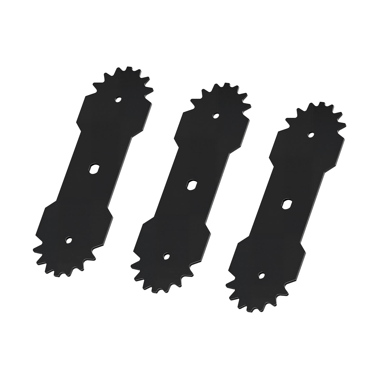 Alt View 5. VEVOR - Electric Edger Blades, 8.8-inch Length, 3-Pack Replacement Blades, 65Mn High-Carbon Steel with Electrophoretic Coating - Black.