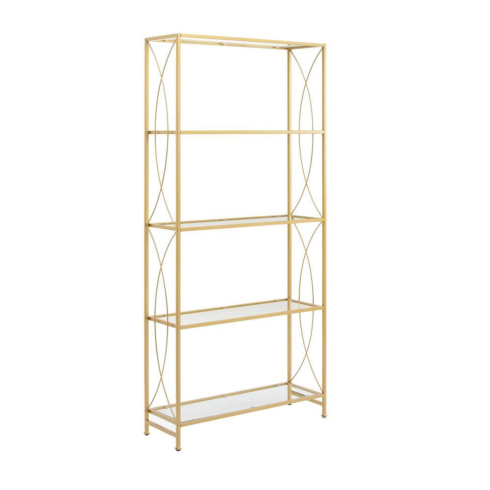 Alt View 4. Crosley Furniture - Helena Etagere Bookcase - Gold.