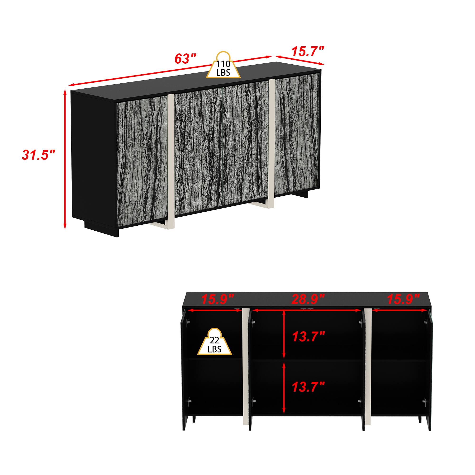63" 110 LBS 15.7" 31.5" 15.9" 28.9" 15.9" 22 LBS 13.7" 13.7"