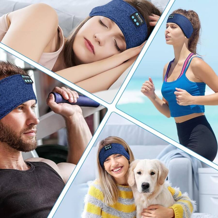 Stock Preferred Sleep Headphones Bluetooth Headband Blue SHB-500