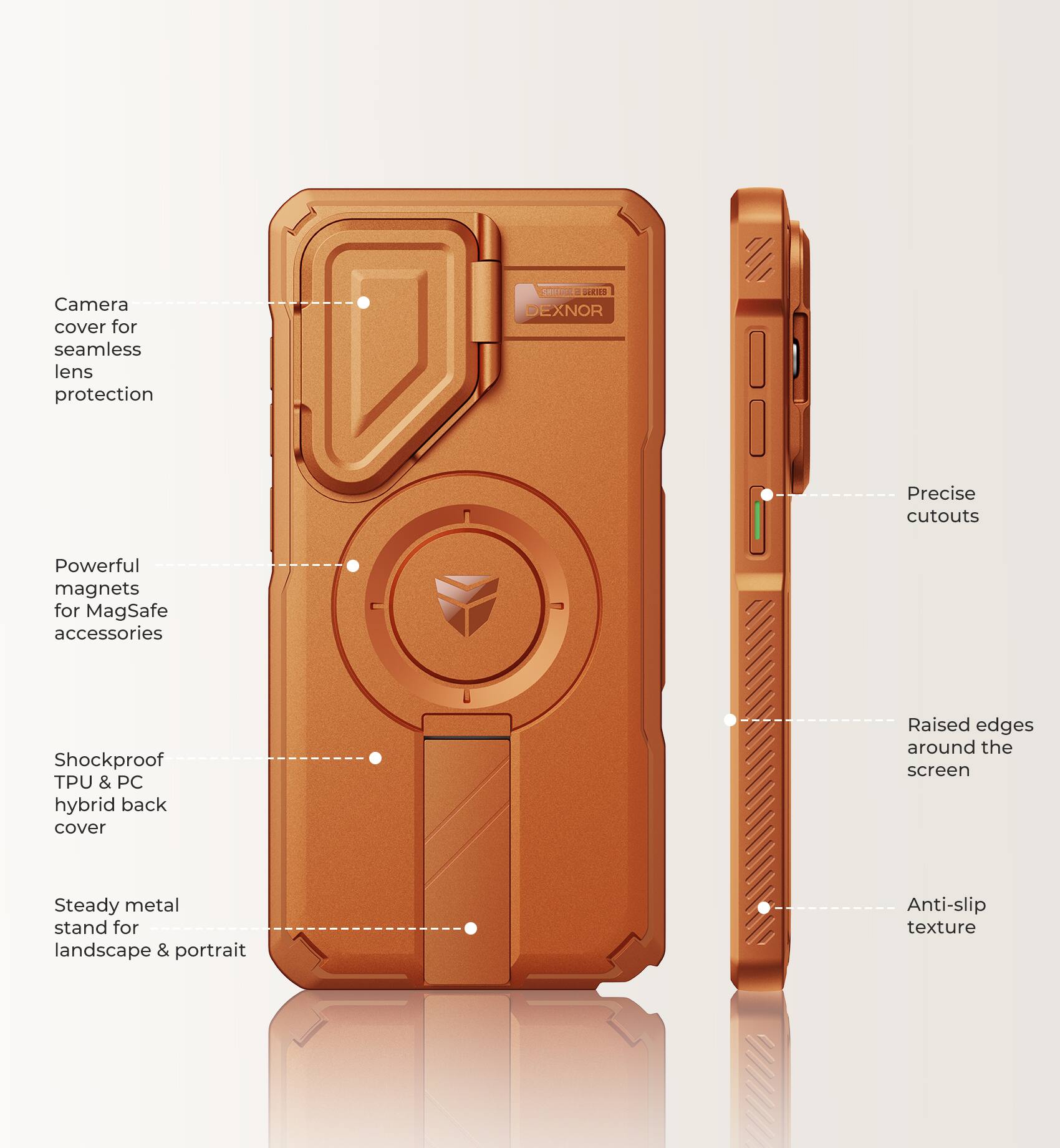 Dexnor Rugged Case for Samsung Galaxy S26 Ultra with Flip Camera Cover ...