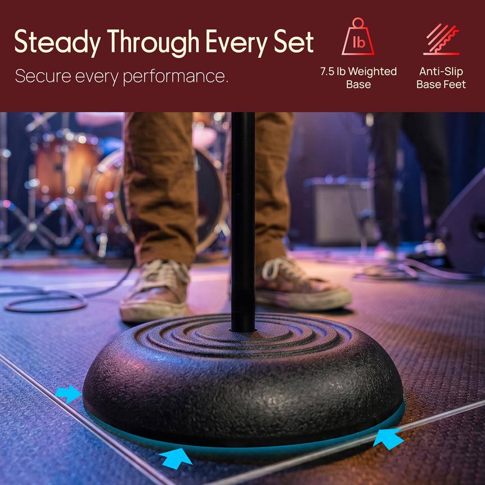 Steady Through Every Set  
Secure every performance.  
7.5 lb Weighted Base  
Anti-Slip Base Feet