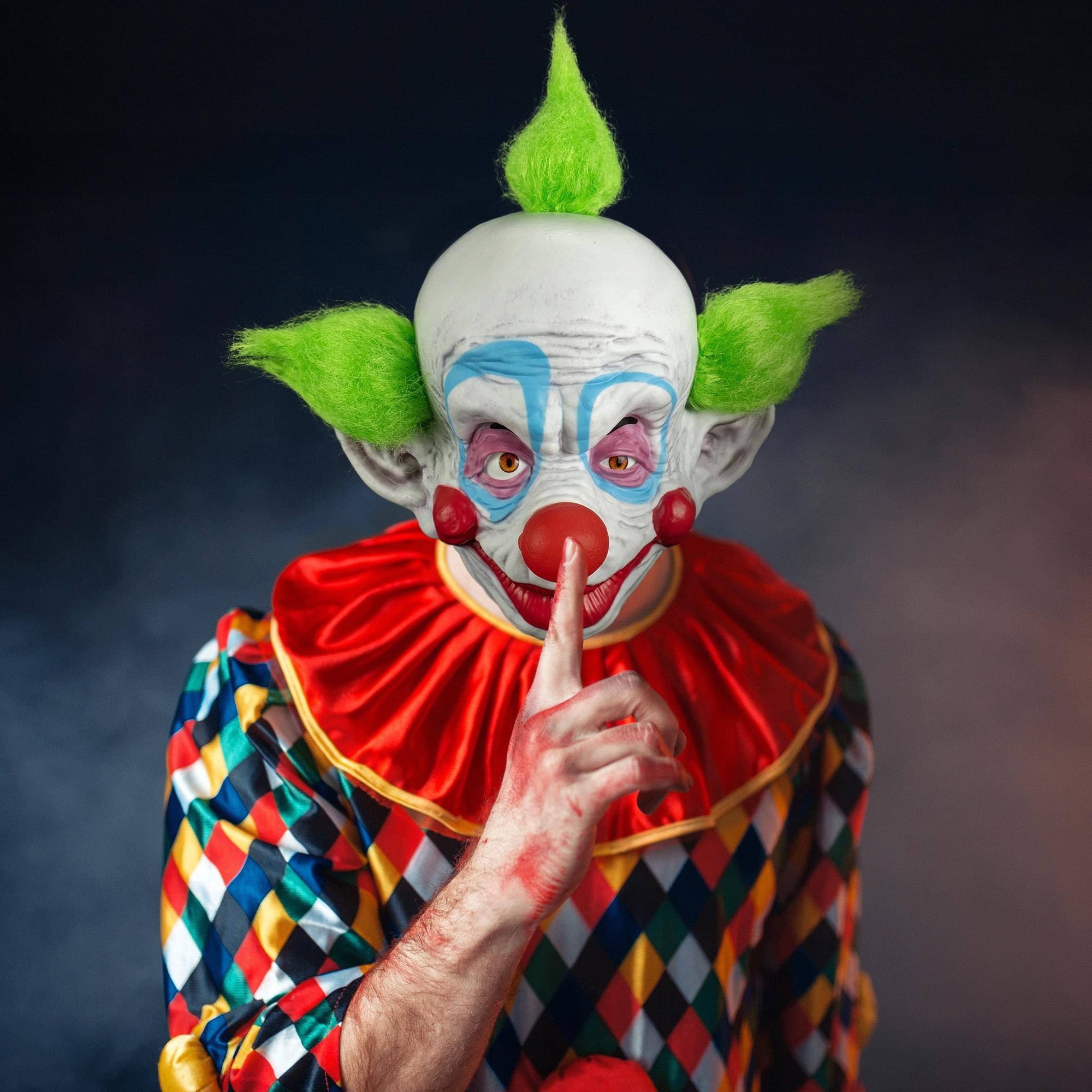 Alt View 2. Trick or Treat Studios - Killer Klowns From Outerspace Shorty Adult Deluxe Injection Mask - Multi-Colored.