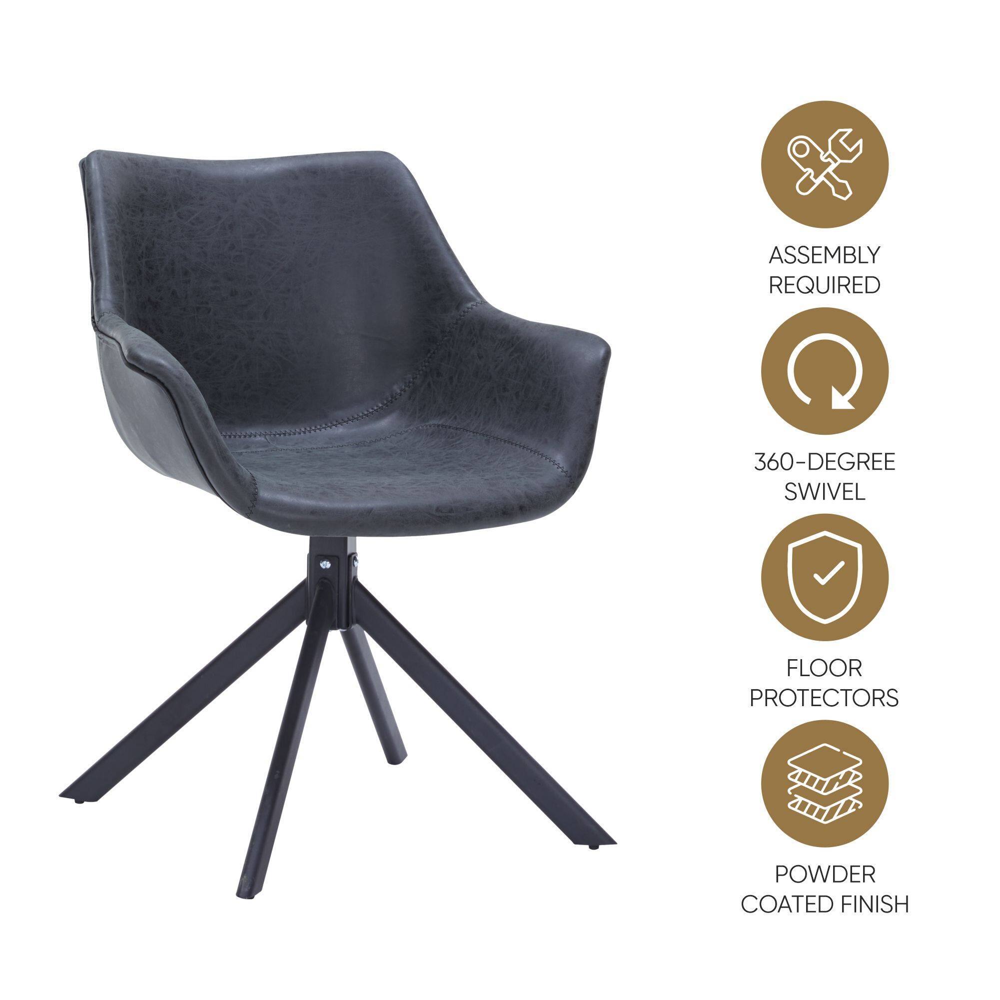 ASSEMBLY REQUIRED  
360-DEGREE SWIVEL  
FLOOR PROTECTORS  
POWDER COATED FINISH