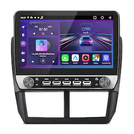 Junsun - For Subaru Forester Impreza 2007-2013 Car Stereo Radio 6+128GB 10.1"Android 15 carplay GPS Navi WIFI RDS DSP FM SWC BT - Black