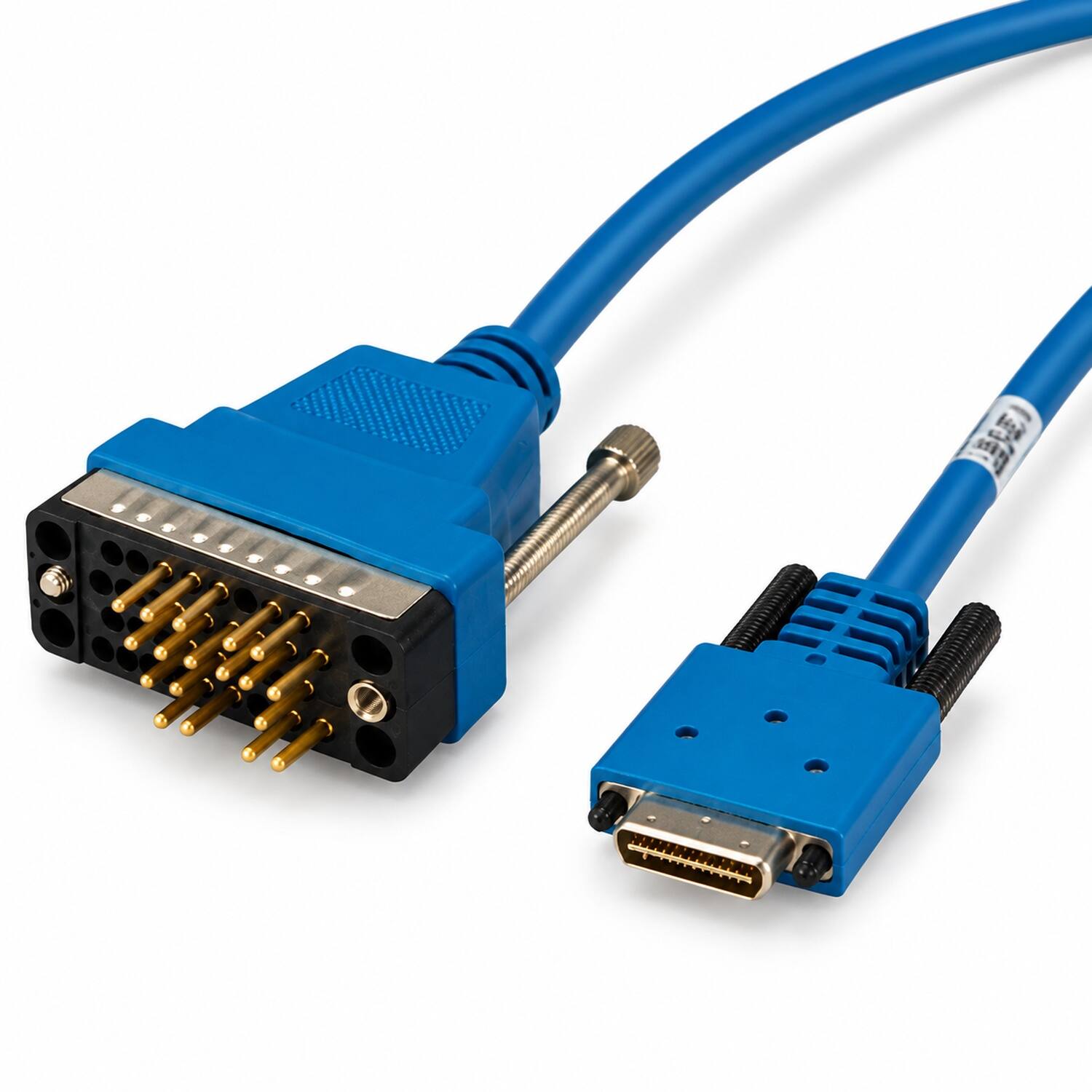 Angle. Sanoxy - 10ft Smart Serial Cable 26-Pin Male to V.35 Male, Compatible with Cisco CAB-SS-V35MT - Blue.