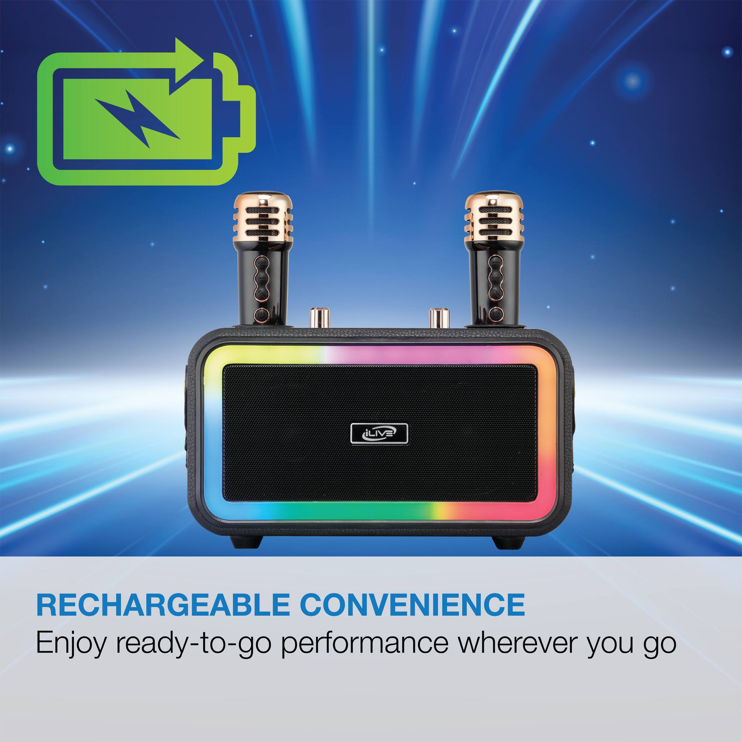 RECHARGEABLE CONVENIENCE  
Enjoy ready-to-go performance wherever you go