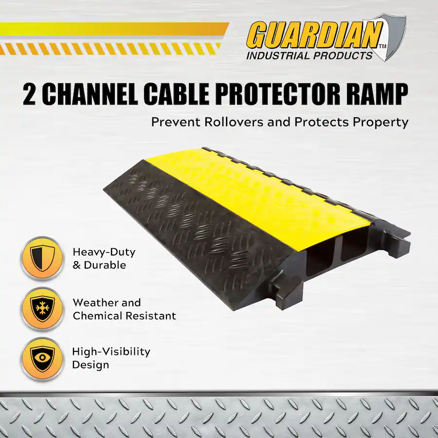 Guardian 2 Channel Cable Protector Ramp, Floor Cover for Cars,Trucks ...