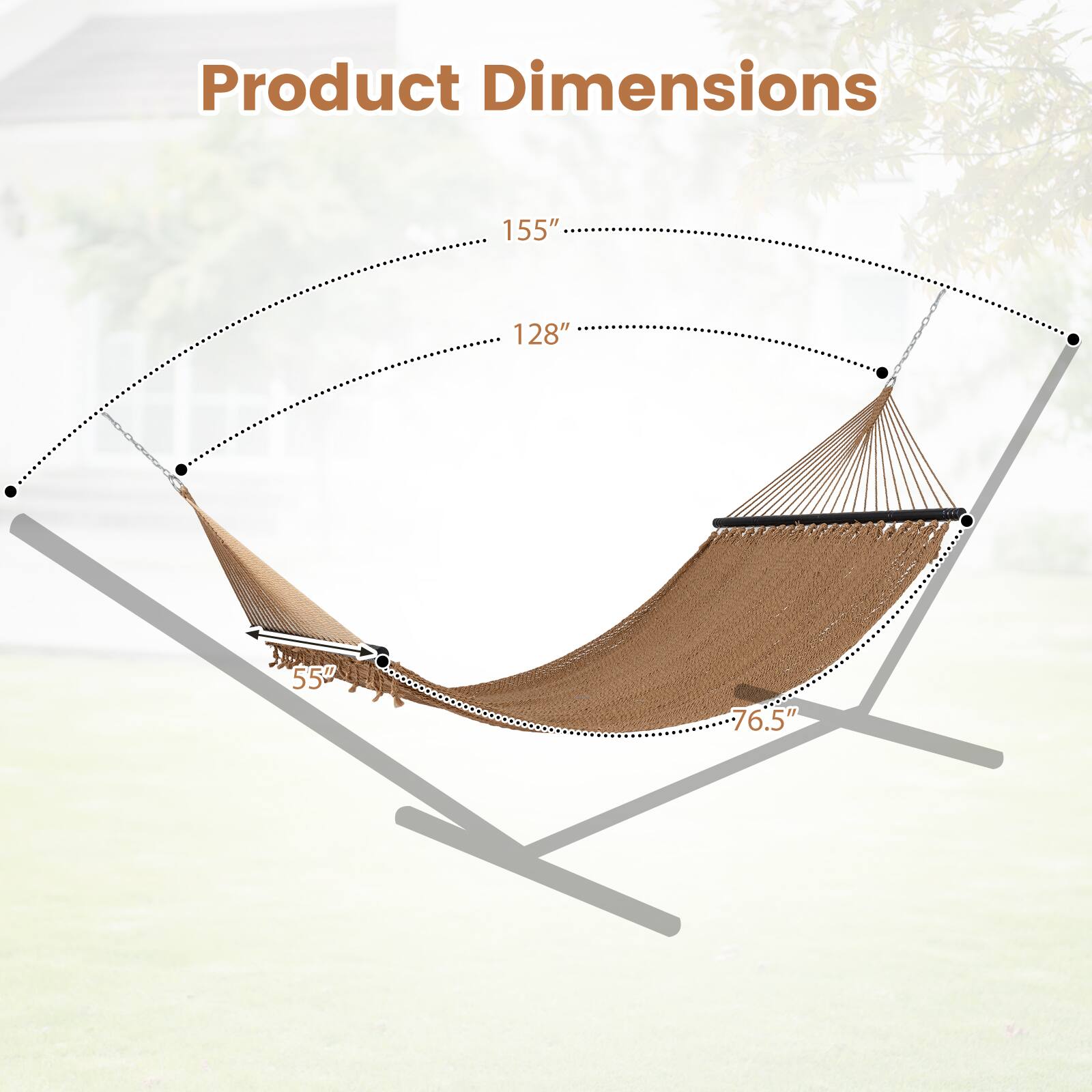 Product Dimensions: 155" x 128" x 55" x 76.5"