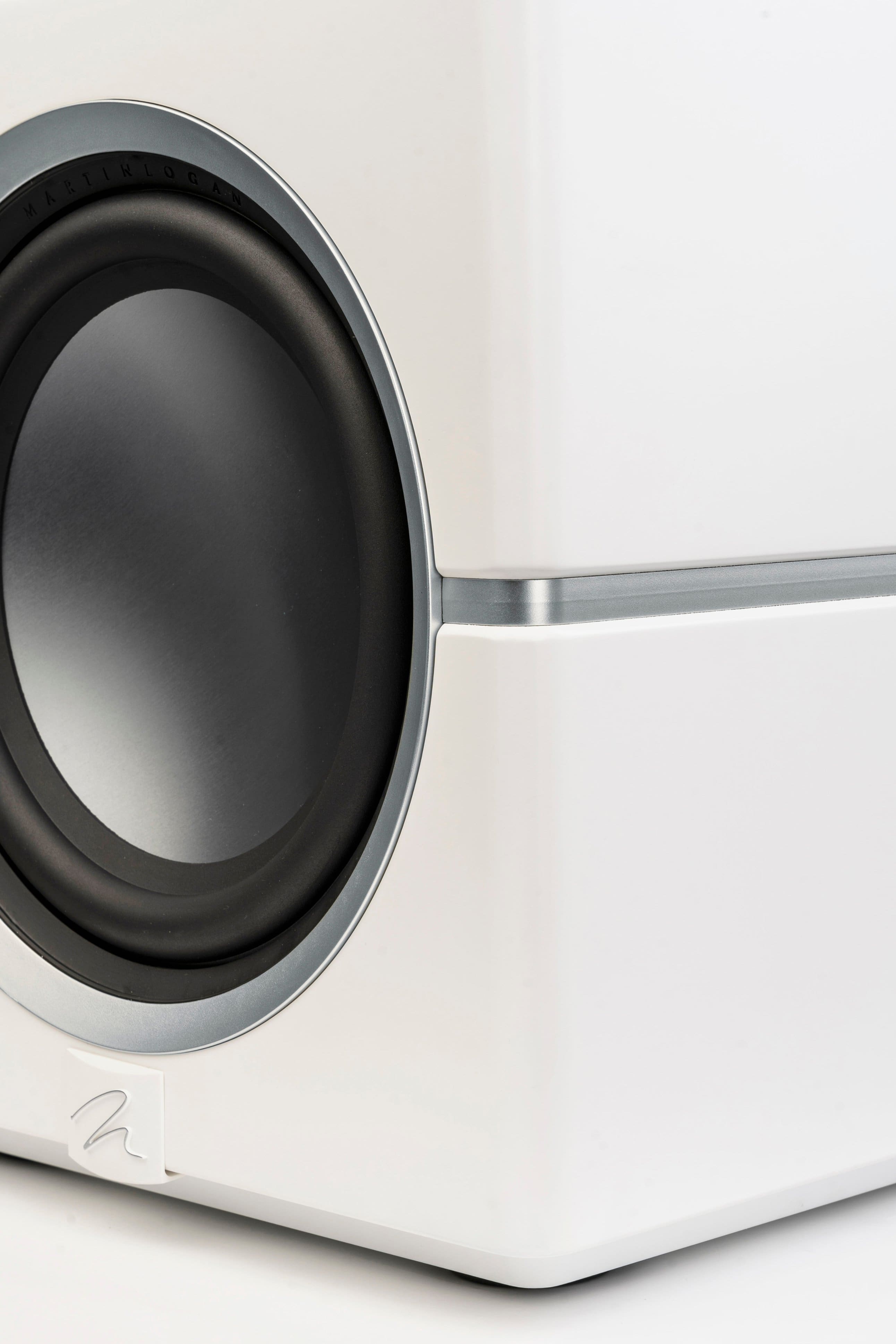 Alt View 17. MartinLogan - Dynamo 10, 10” Sealed, Powered Subwoofer, with Magnitude MT-1kW Amplifier, Sub Control App, and Wireless Built-In - Satin White.