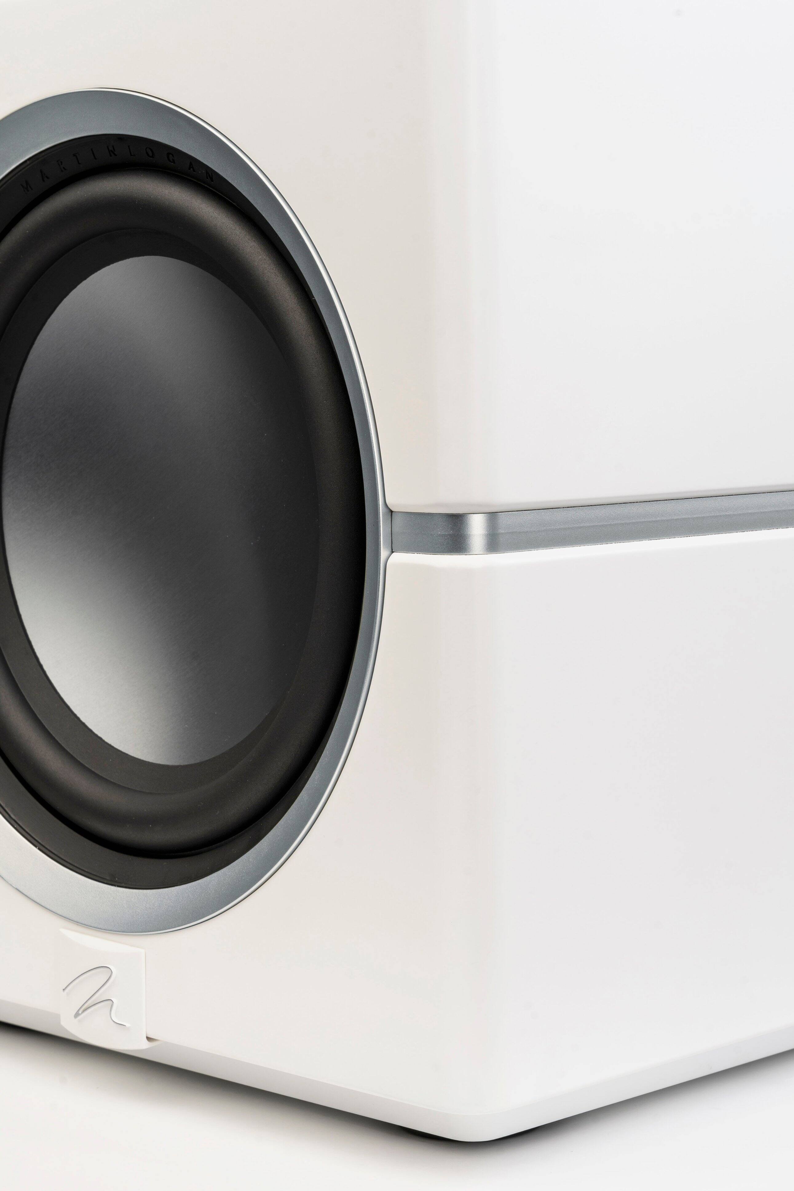 Alt View 17. MartinLogan - Dynamo 10, 10” Sealed, Powered Subwoofer, with Magnitude MT-1kW Amplifier, Sub Control App, and Wireless Built-In - Satin White.