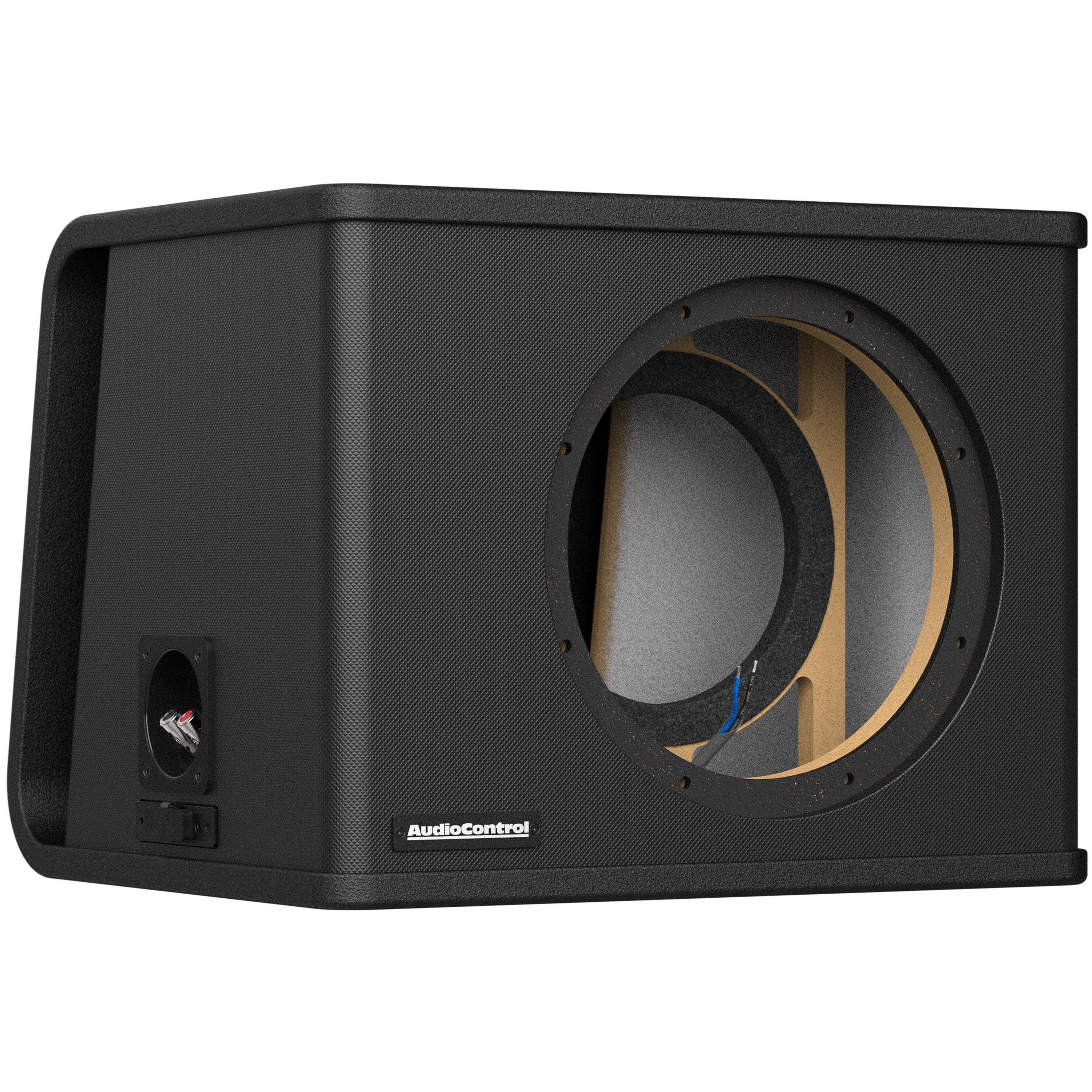 Alt View 13. AudioControl - Spike Series 10” Single-Voice-Coil 2-Ohm Loaded Vented Subwoofer Enclosure - Black.