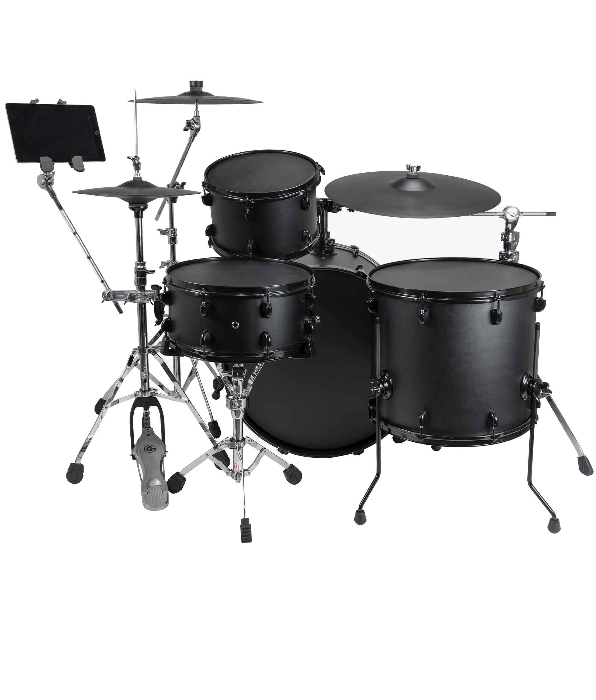 Alt View 1. Gibraltar Hardware - Tablet Holder with Boom Arm and Clamp, Drum Kit Accessory, Secure Tablet Mount with Multi-Angle Positioning - Black.