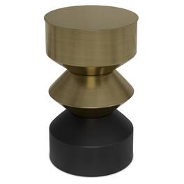 Simpli Home - Miller Side Table - Black/Brass