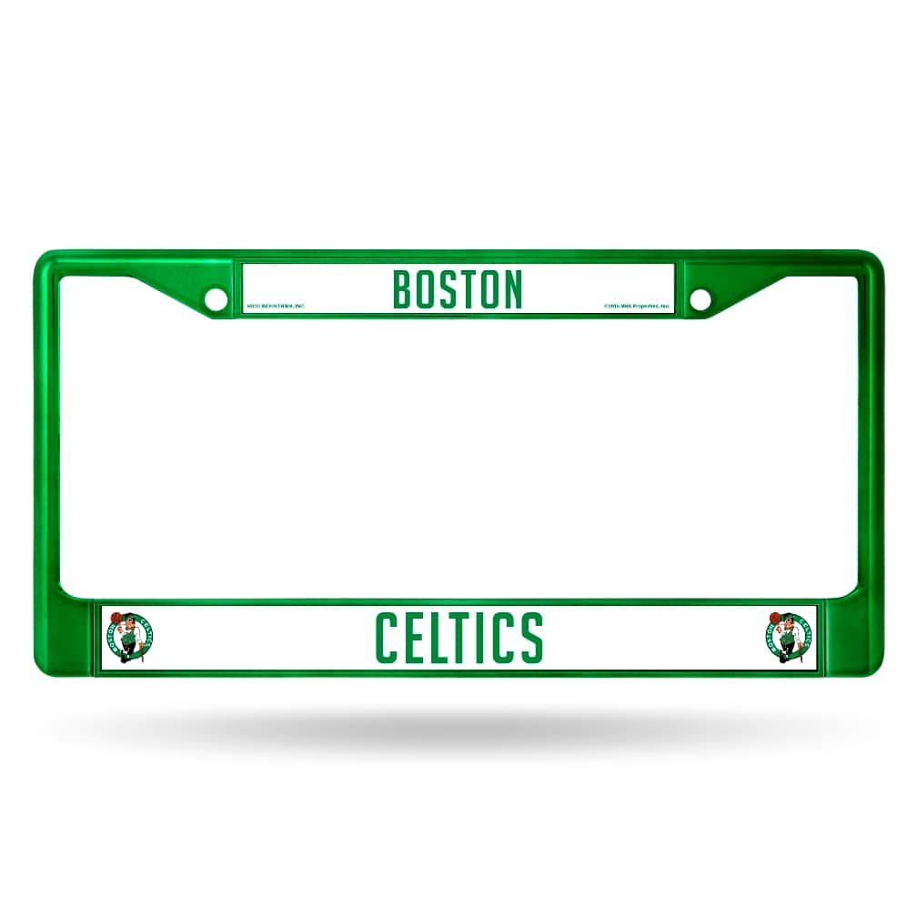 Rico Industries - Boston Celtics Chrome Metal (Green Painted) License Plate Frame - Multi