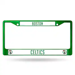 Rico Industries - Boston Celtics Chrome Metal (Green Painted) License Plate Frame - Multi