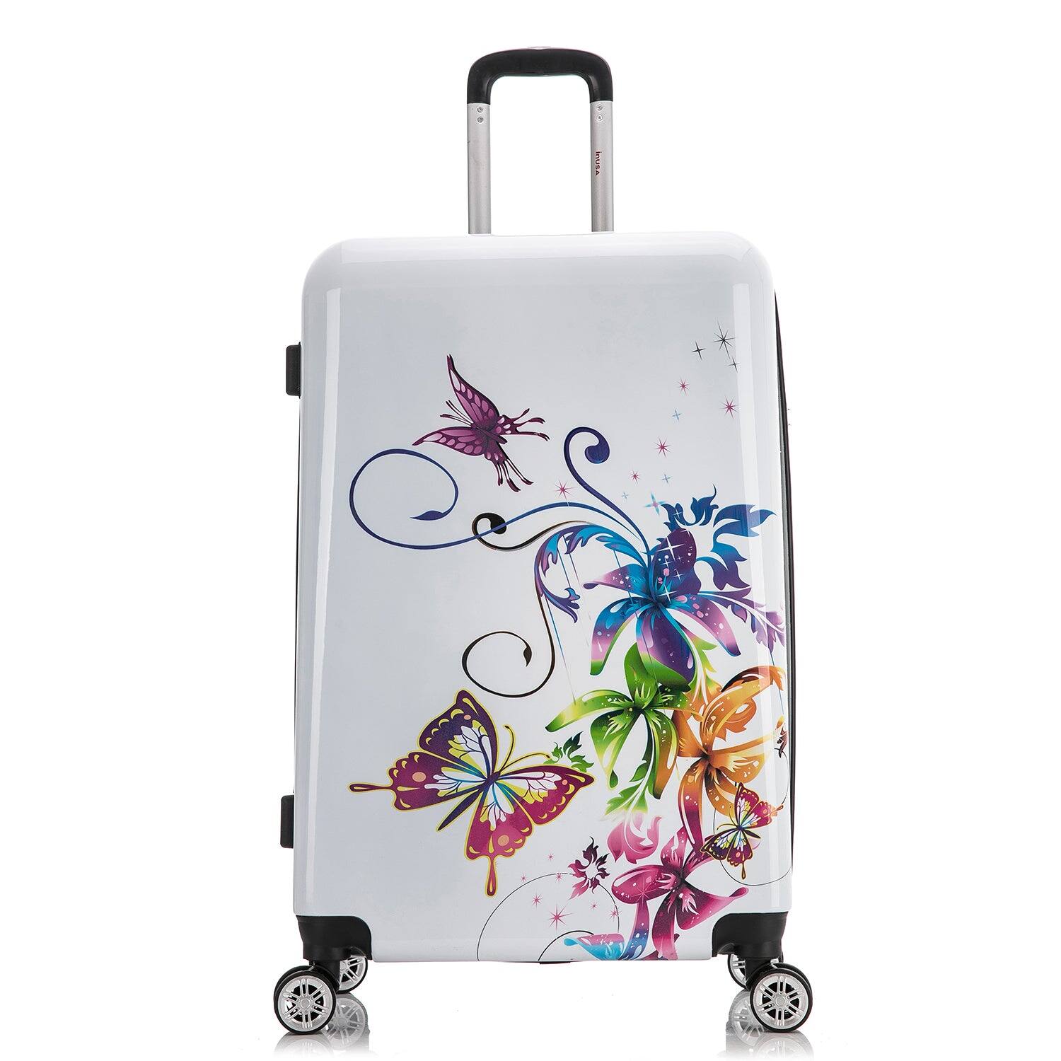 Angle. InUSA - Fusion Prints lightweight hardside Spinner Luggage 28" - FUSION.