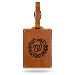 Jardine - Washington Nationals Ultra Suede Luggage Tag - Brown