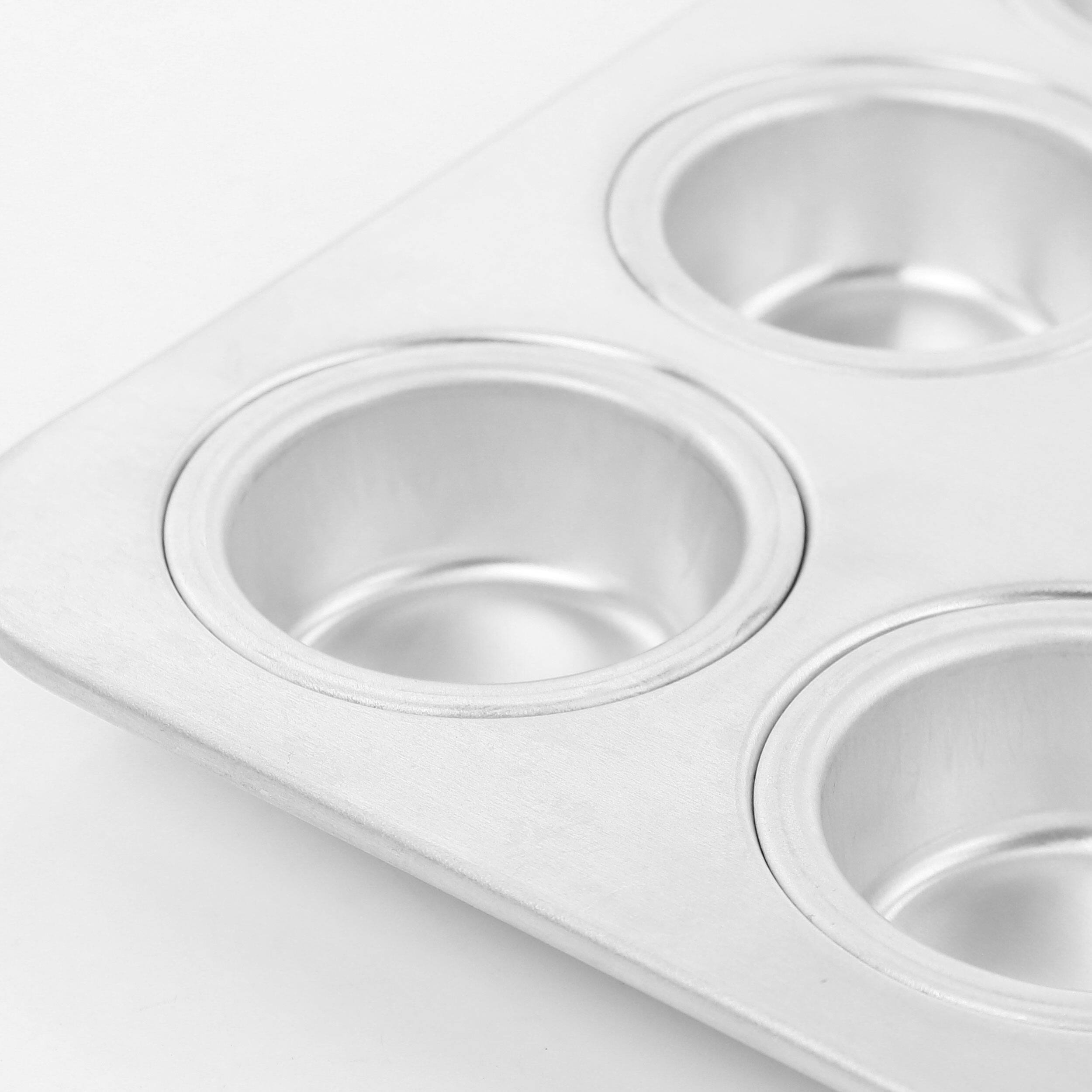 Alt View 2. Martha Stewart - Martha Stewart Aluminum 12-Cup Muffin Pan - Silver.