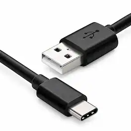Sanoxy - USB Type-C to USB-A 2.0 Male Charger Cable, 6 Feet (1.8 Meters) - Black