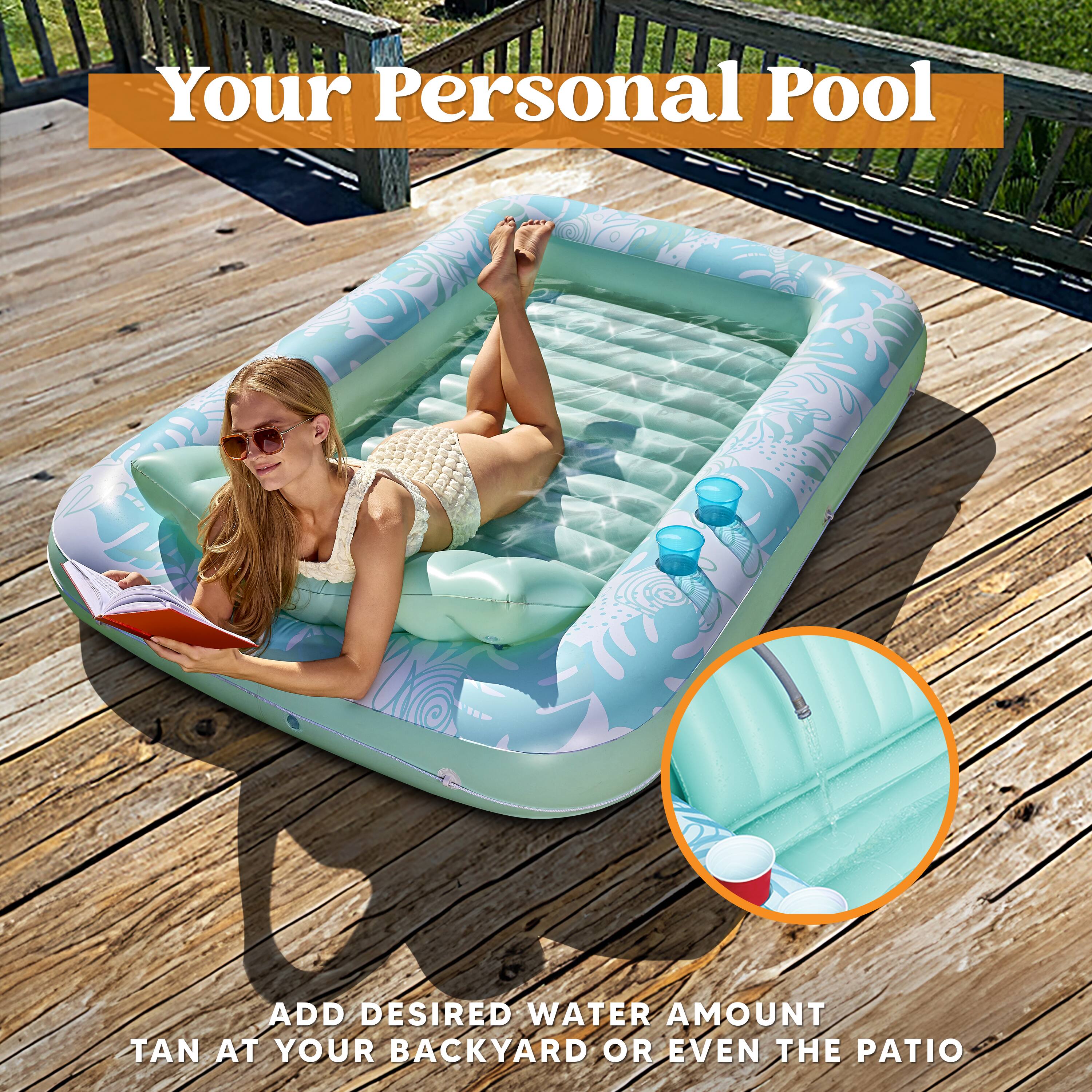 Your Personal Pool

ADD DESIRED WATER AMOUNT
TAN AT YOUR BACKYARD OR EVEN THE PATIO