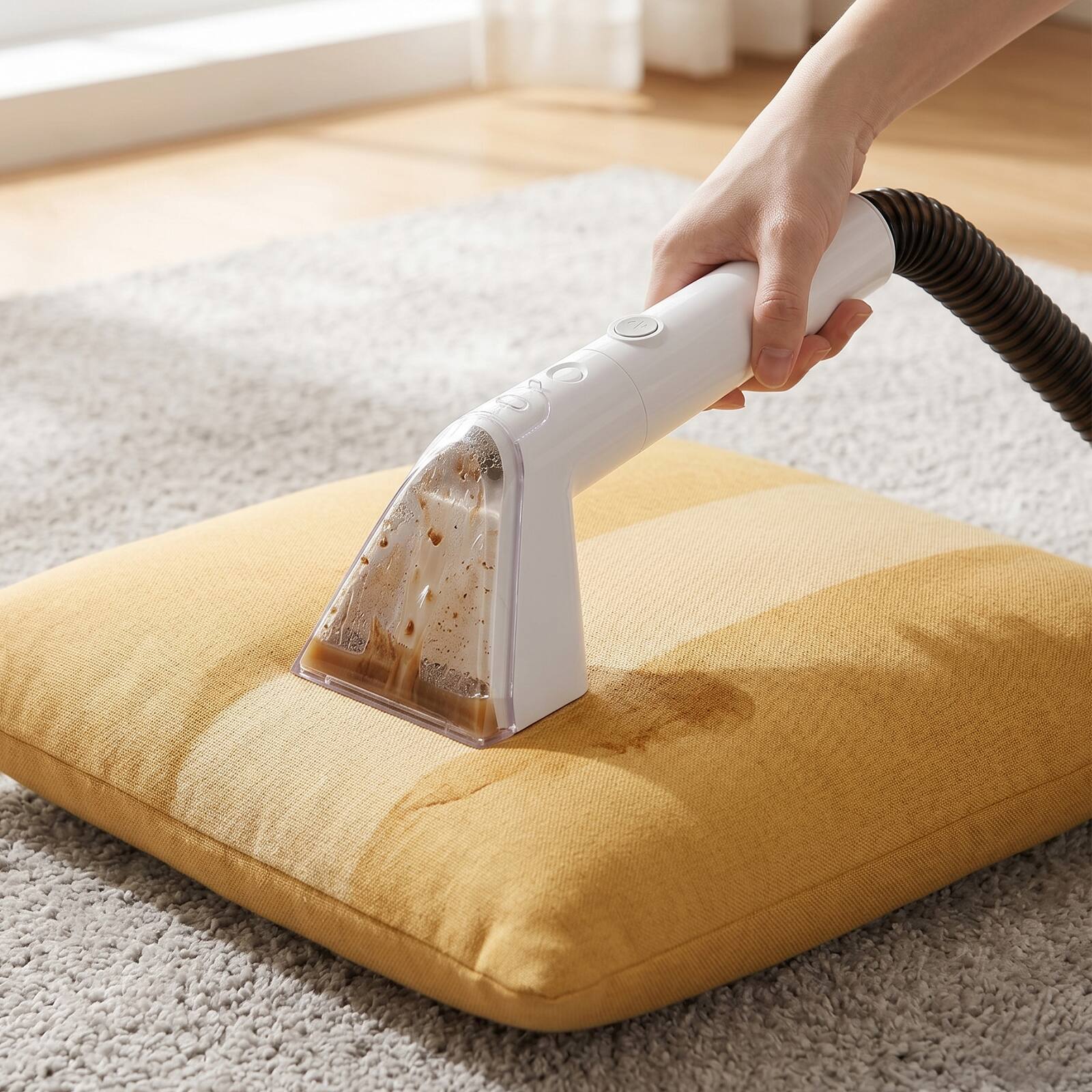 Alt View 9. Topteng - 1700W Portable Carpet Cleaner - 16KPa Suction, Dual Tank, 30s Heat Up for Upholstery & Home Deep Cleaning - White.