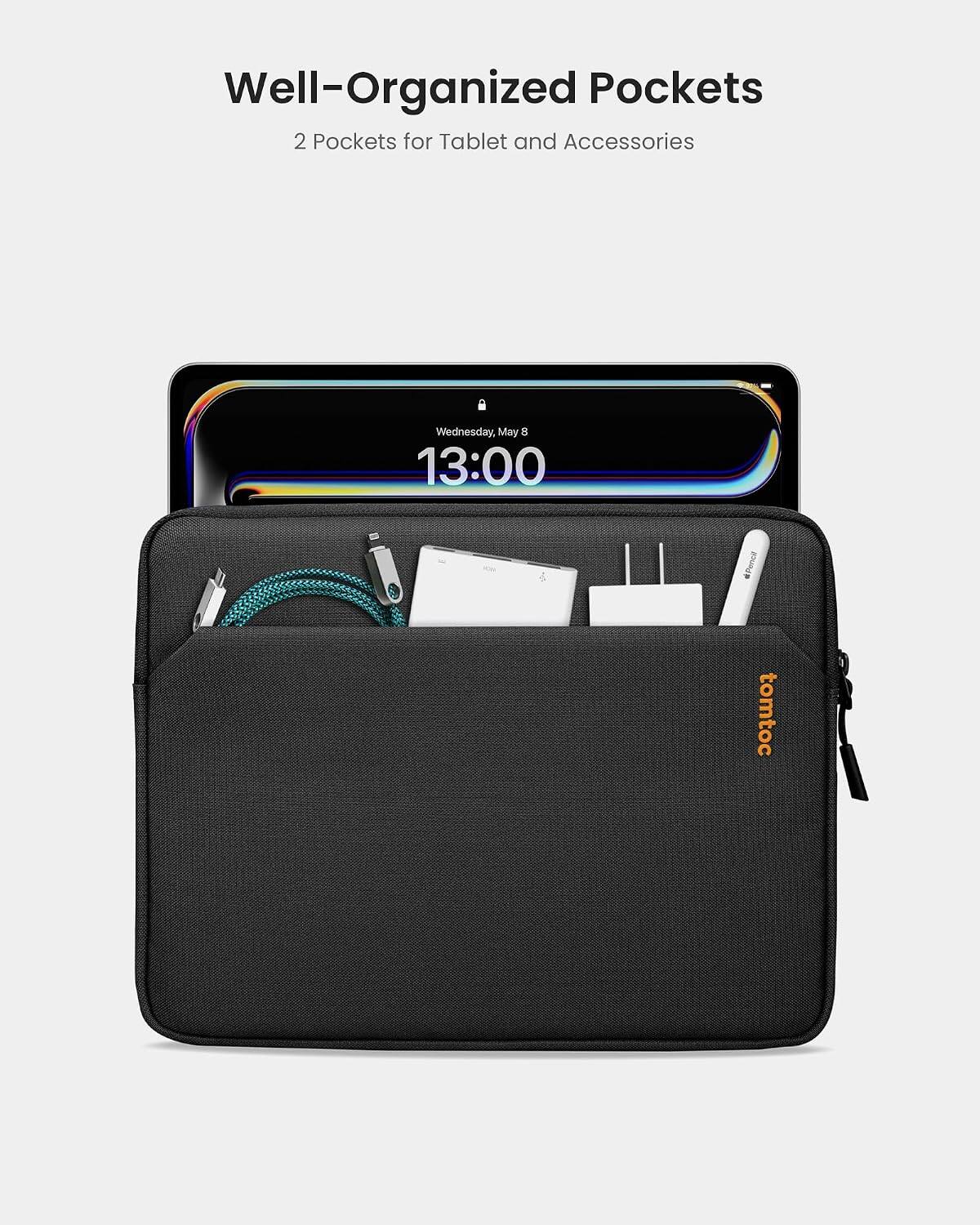 Well-Organized Pockets  
2 Pockets for Tablet and Accessories  

Wednesday, May 8 13:00  
#Pencif tomtoc