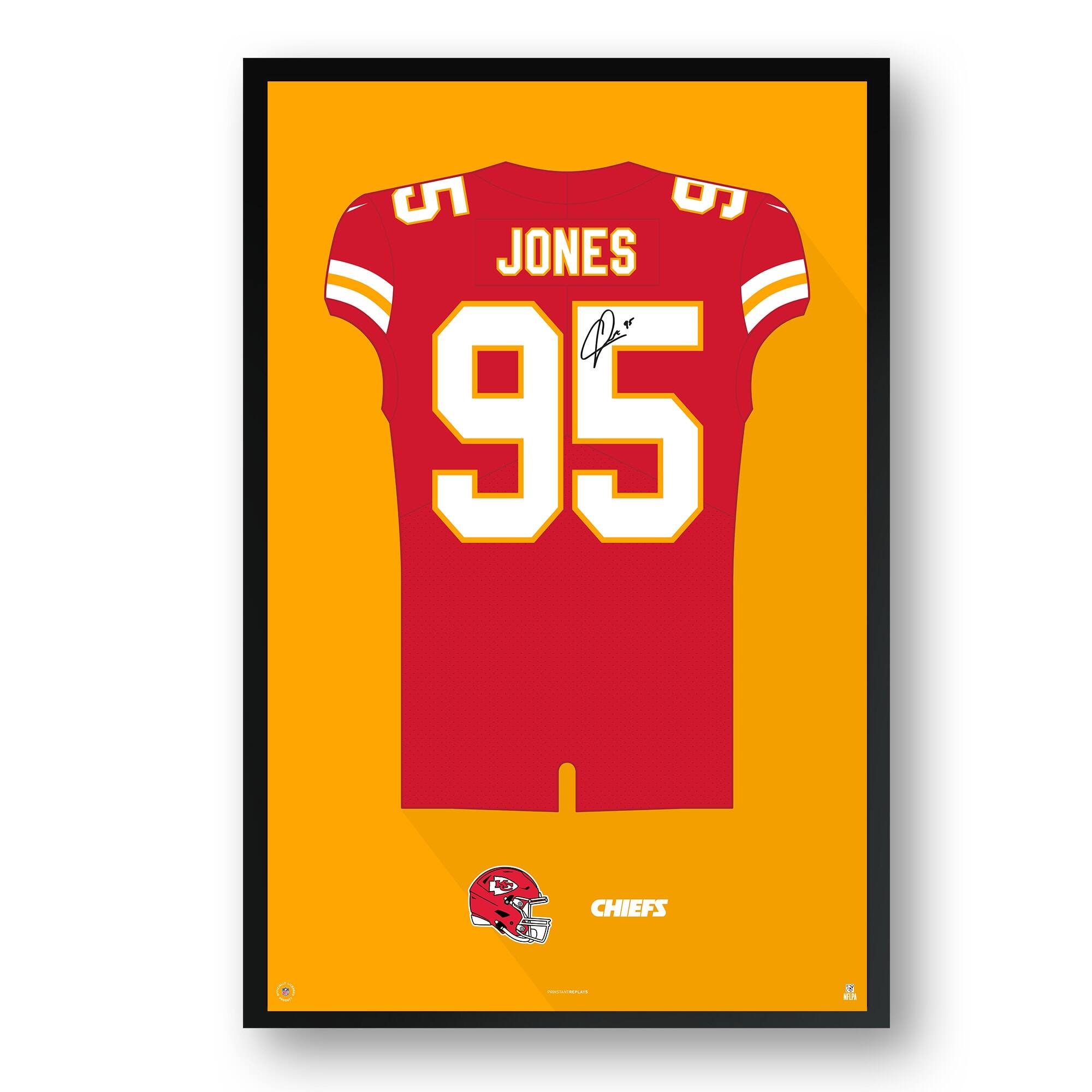 Chris Jones Kansas City Chiefs 27" x 39" Framed Jersey Print