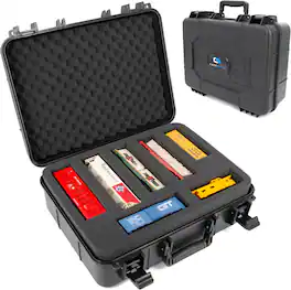 CASEMATIX - N Scale Model Train Storage Case – Hard Shell Train Storage Box Holds 40 N Gauge Trains, Waterproof Model Trains Storage