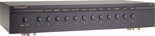 Angle View: Russound - 12-Pair Speaker Selector - Black